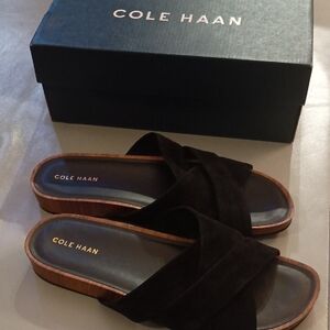 Cole Haan Women's Black Slide Sandals
